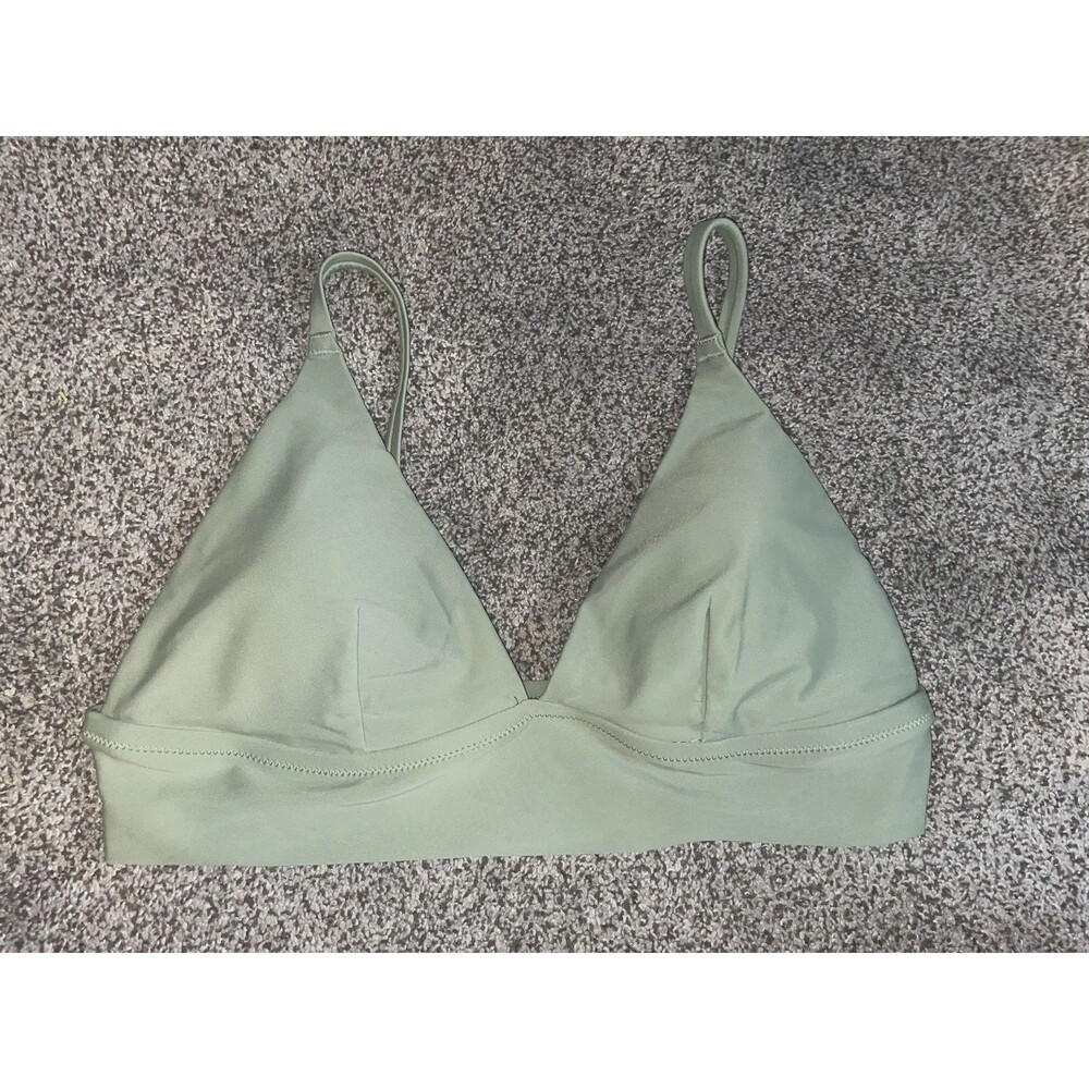 Aerie Sage Green Triangle Bikini Top Size Large